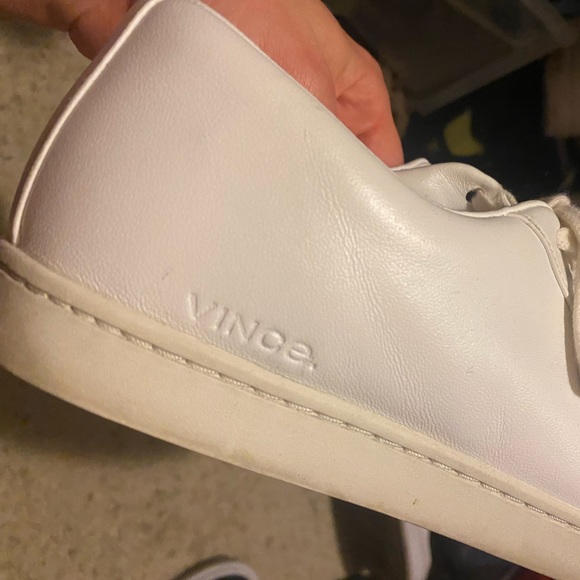 Vince Leather White Sneakers - Picture 2 of 3